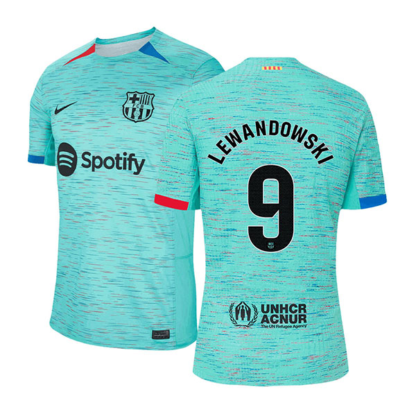 2023-2024 Barcelona LEWANDOWSKI #9 Third Soccer Jersey - Love Soccer ...